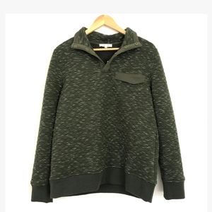 Entro Hunter Green Quilter Half Snap Sweater